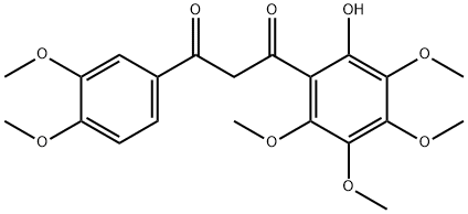 1,3-Propanedione, 1-(3,4-dimethoxyphenyl)-3-(2-hydroxy-3,4,5,6-tetramethoxyphenyl)- Structure
