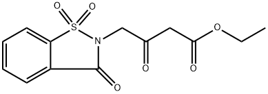 ethyl 3-oxo-4-(1,1,3-trioxo-2,3-dihydro-1,2-benzothiazol-2-yl)butanoate Structure