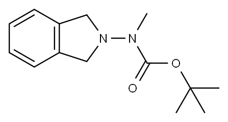 Carbamic acid, N-(1,3-dihydro-2H-isoindol-2-yl)-N-methyl-, 1,1-dimethylethyl ester Structure