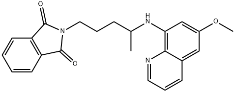 1H-Isoindole-1,3(2H)-dione, 2-[4-[(6-methoxy-8-quinolinyl)amino]pentyl]- Structure