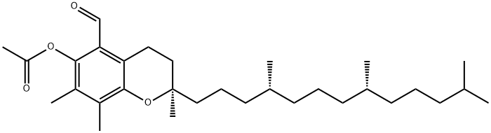 2H-1-Benzopyran-5-carboxaldehyde, 6-(acetyloxy)-3,4-dihydro-2,7,8-trimethyl-2-[(4R,8R)-4,8,12-trimethyltridecyl]-, (2R)- Structure
