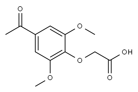 Acetic acid, 2-(4-acetyl-2,6-dimethoxyphenoxy)- Structure