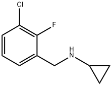 Benzenemethanamine, 3-chloro-N-cyclopropyl-2-fluoro- Structure