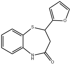 1,5-Benzothiazepin-4(5H)-one, 2-(2-furanyl)-2,3-dihydro- Structure