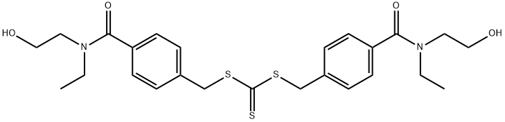 Bis{4-[ethyl-(2-hydroxyethyl)carbamoyl]benzyl} Trithiocarbonate Structure