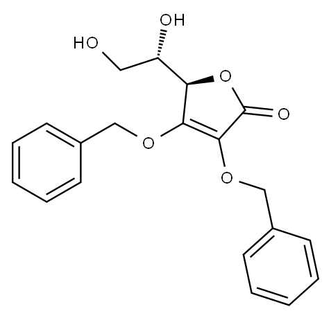 L-Ascorbic acid, 2,3-bis-O-(phenylmethyl)- Structure