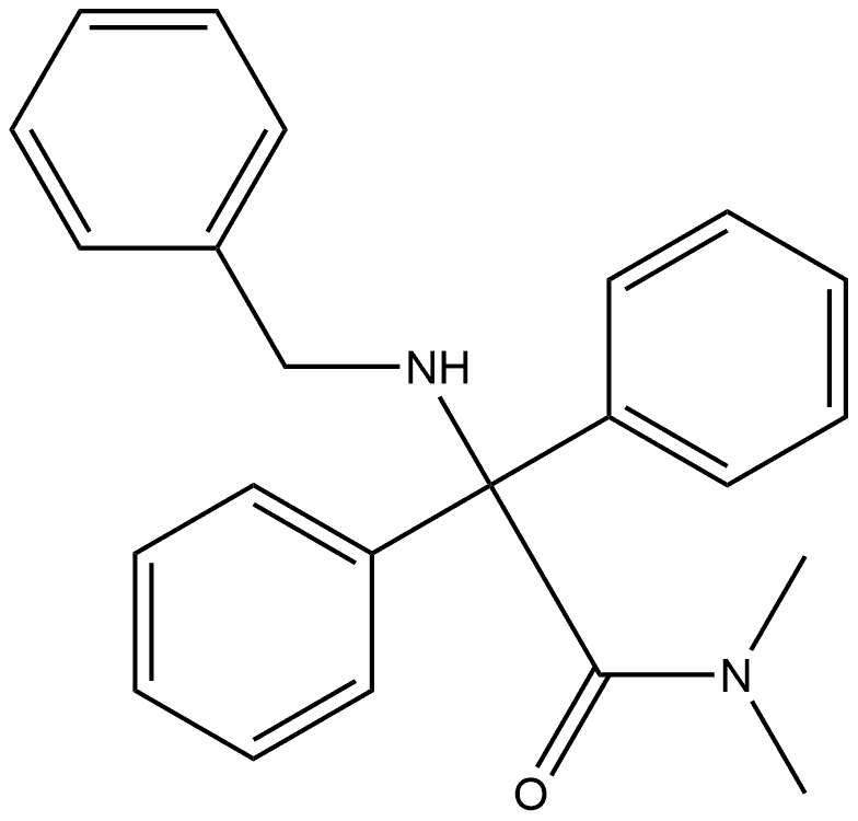 Benzeneacetamide, N,N-dimethyl-α-phenyl-α-[(phenylmethyl)amino]- Structure