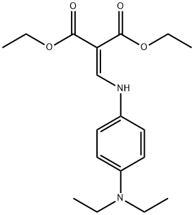 Propanedioic acid, 2-[[[4-(diethylamino)phenyl]amino]methylene]-, 1,3-diethyl ester Structure