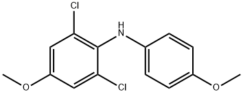 Benzenamine, 2,6-dichloro-4-methoxy-N-(4-methoxyphenyl)- Structure
