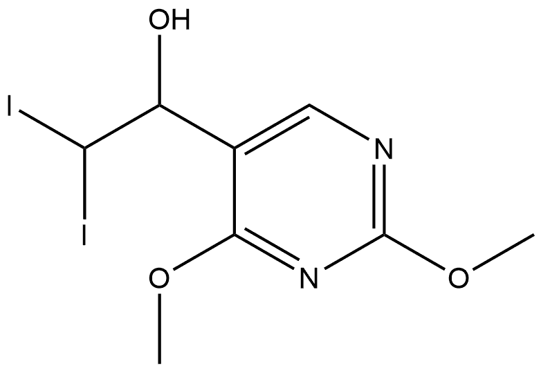 5-Pyrimidinemethanol, α-(diiodomethyl)-2,4-dimethoxy- Structure