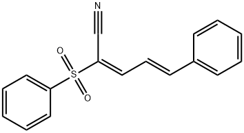 2,4-Pentadienenitrile, 5-phenyl-2-(phenylsulfonyl)-, (E,E)- (9CI) Structure