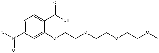 Benzoic acid, 2-[2-[2-(2-methoxyethoxy)ethoxy]ethoxy]-4-nitro- Structure