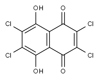 1,4-Naphthalenedione, 2,3,6,7-tetrachloro-5,8-dihydroxy- Structure