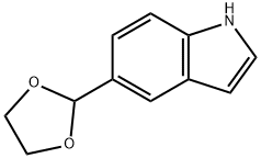 1H-Indole, 5-(1,3-dioxolan-2-yl)- Structure