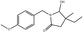 2-Pyrrolidinone, 4-ethyl-5-hydroxy-1-[(4-methoxyphenyl)methyl]-4-methyl- Structure