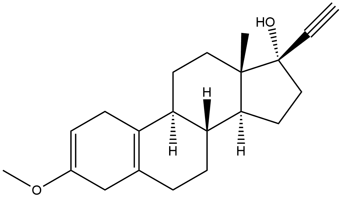 19-Norpregna-2,5(10)-dien-20-yn-17-ol, 3-methoxy-, (17α)- (9CI) Structure