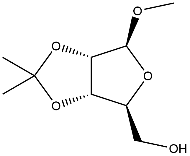 β-L-Ribofuranoside, methyl 2,3-O-(1-methylethylidene)- Structure