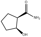 Cyclopentanecarboxamide, 2-hydroxy-, (1R,2S)- Structure