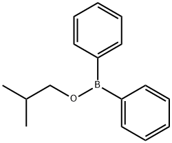 Borinic acid, B,B-diphenyl-, 2-methylpropyl ester Structure