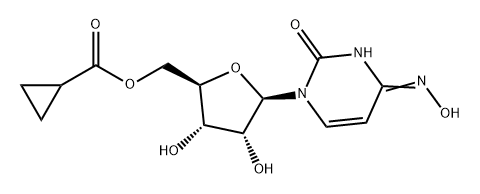 Uridine, 4-oxime, 5'-cyclopropanecarboxylate Structure