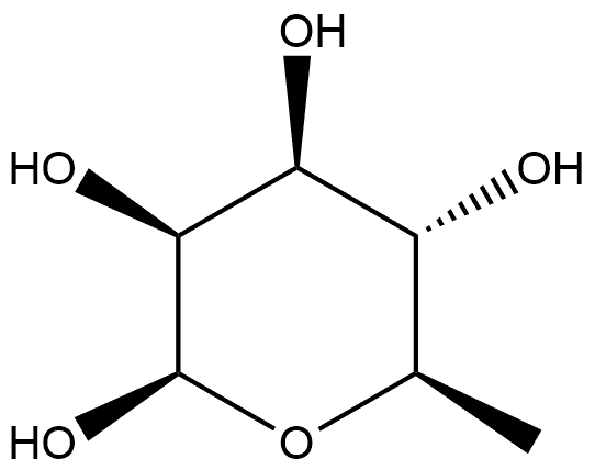 β-D-Mannopyranose, 6-deoxy- Structure