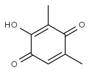 2,5-Cyclohexadiene-1,4-dione, 2-hydroxy-3,5-dimethyl- Structure