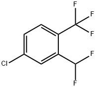 Benzene, 4-chloro-2-(difluoromethyl)-1-(trifluoromethyl)- Structure