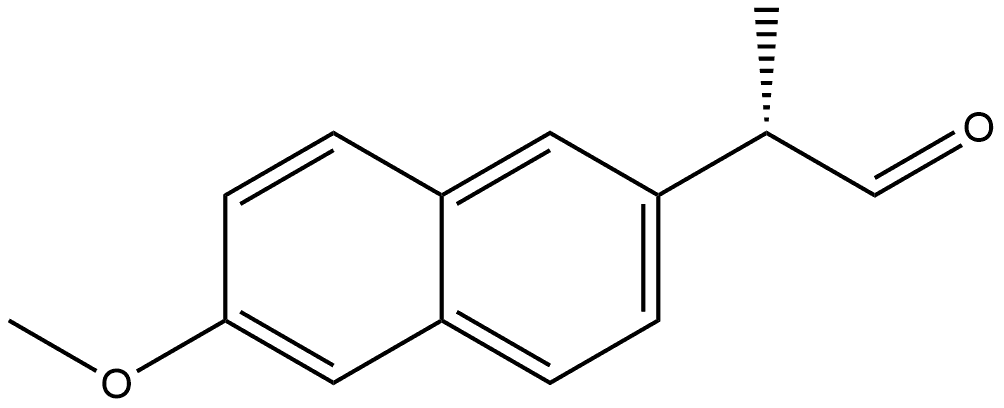 2-Naphthaleneacetaldehyde, 6-methoxy-α-methyl-, (αS)- Structure