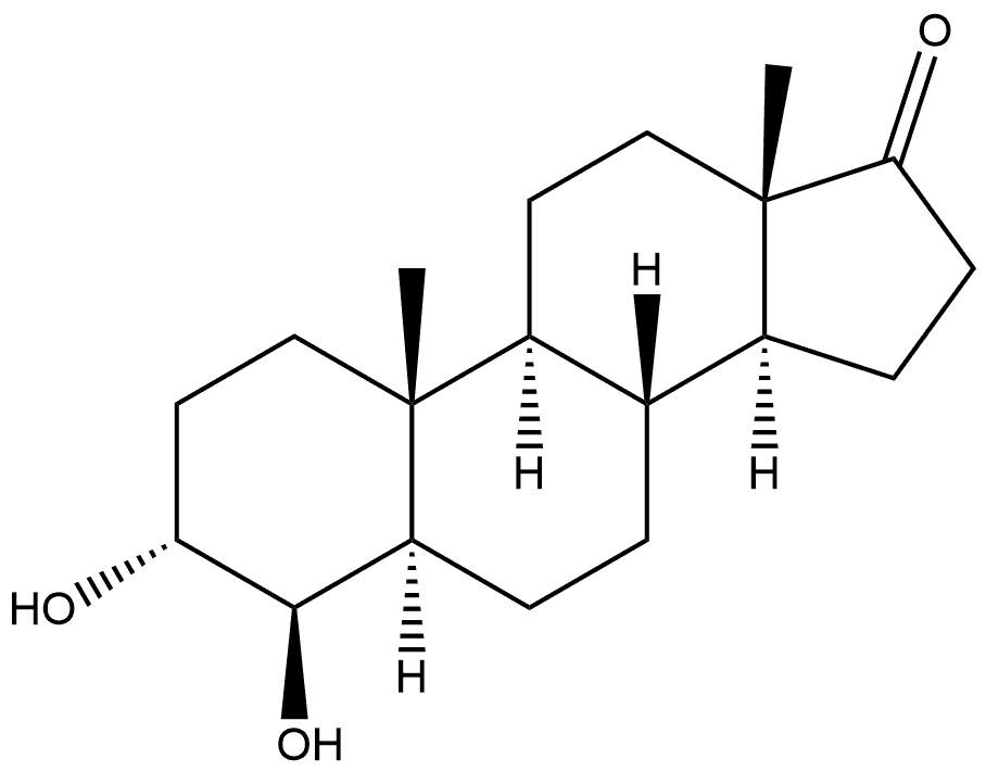 Androstan-17-one, 3,4-dihydroxy-, (3α,4β,5α)- Structure