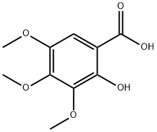 Benzoic acid, 2-hydroxy-3,4,5-trimethoxy- Structure