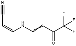 2-Propenenitrile, 3-[(4,4,4-trifluoro-3-oxo-1-buten-1-yl)amino]-, (2Z)- Structure