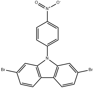 9H-Carbazole, 2,7-dibromo-9-(4-nitrophenyl)- Structure