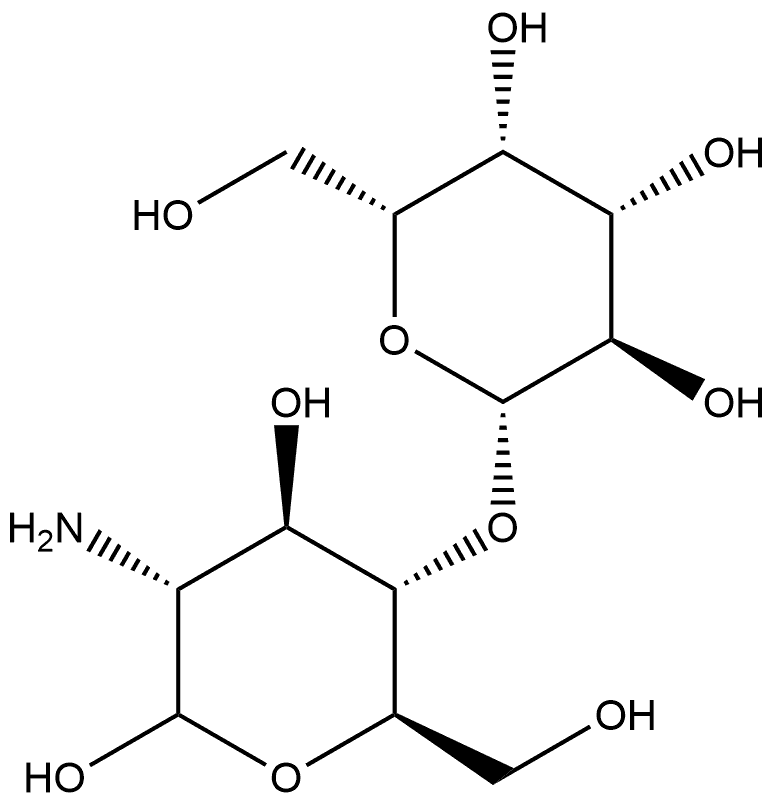 D-Glucopyranose, 2-amino-2-deoxy-4-O-β-D-galactopyranosyl- Structure