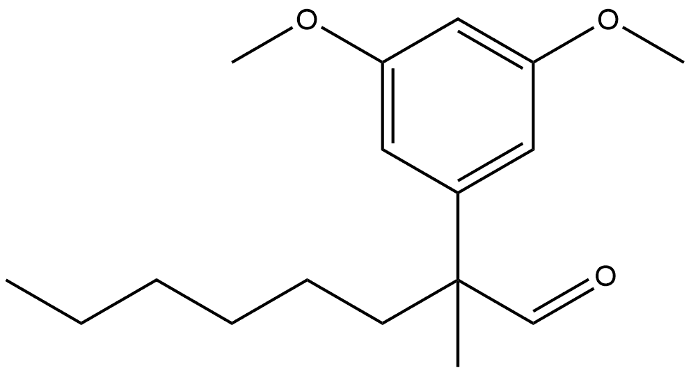 Benzeneacetaldehyde, α-hexyl-3,5-dimethoxy-α-methyl- Structure