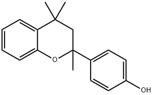 Phenol, 4-(3,4-dihydro-2,4,4-trimethyl-2H-1-benzopyran-2-yl)- Structure