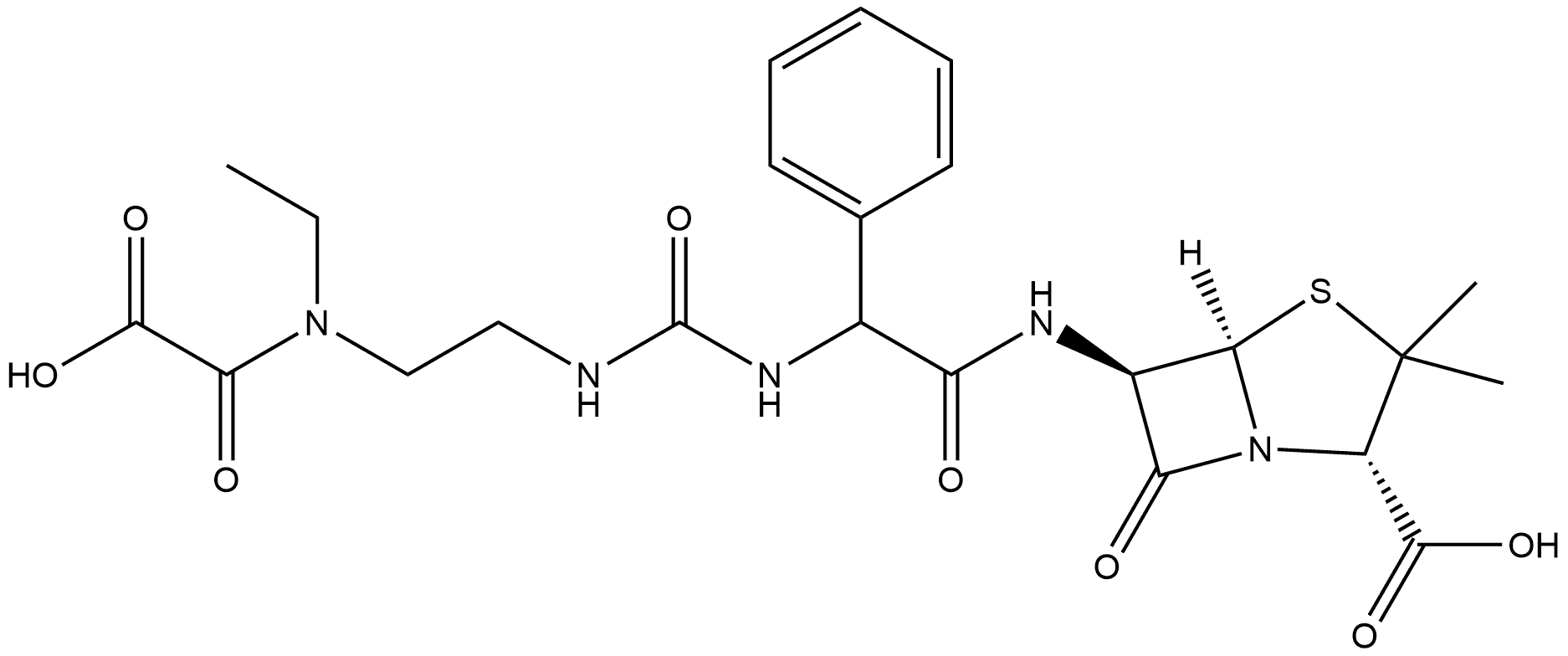 Piperacillin Impurity 12 Disodium Salt Structure