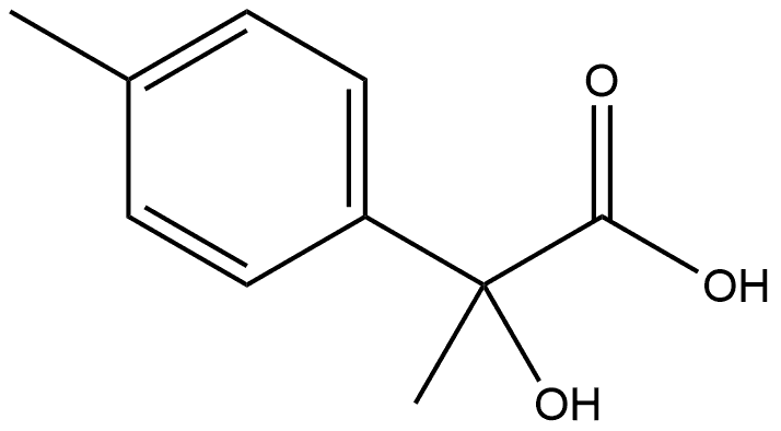 Benzeneacetic acid, α-hydroxy-α,4-dimethyl- Structure