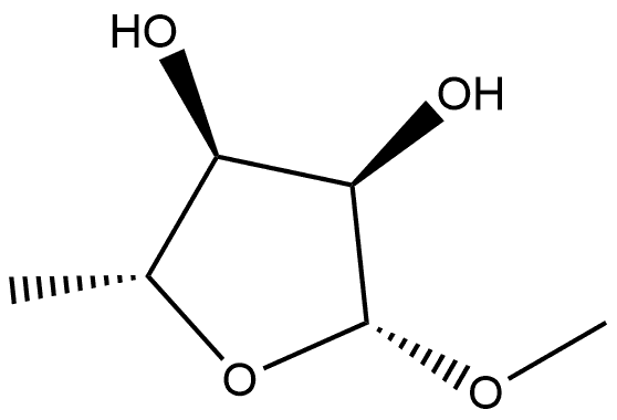 β-D-Ribofuranoside, methyl 5-deoxy- Structure