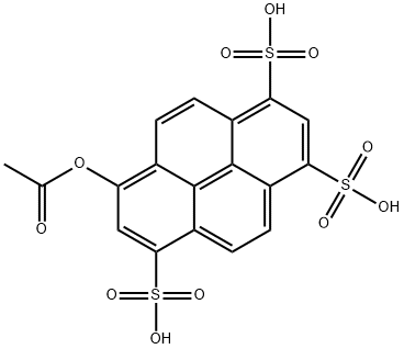 1,3,6-Pyrenetrisulfonic acid, 8-(acetyloxy)- Structure