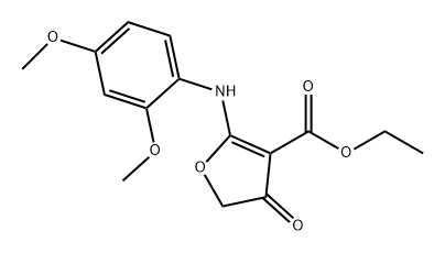3-Furancarboxylic acid, 2-[(2,4-dimethoxyphenyl)amino]-4,5-dihydro-4-oxo-, ethyl ester Structure
