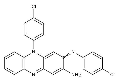 2-Phenazinamine, 5-(4-chlorophenyl)-3-[(4-chlorophenyl)imino]-3,5-dihydro- Structure