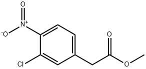 Benzeneacetic acid, 3-chloro-4-nitro-, methyl ester Structure