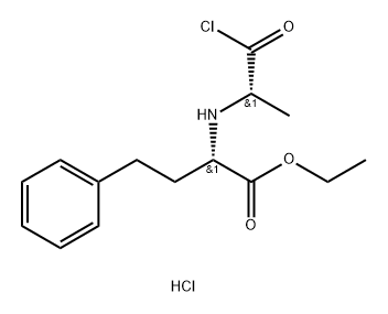 Benzenebutanoic acid, α-[[(1S)-2-chloro-1-methyl-2-oxoethyl]amino]-, ethyl ester, hydrochloride (αS)- Structure