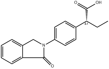 Benzeneacetic acid, 4-(1,3-dihydro-1-oxo-2H-isoindol-2-yl)-α-ethyl-, (αR)- Structure