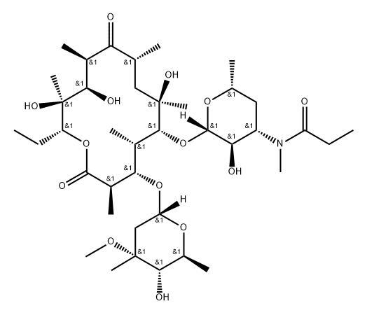 N-Demethyl-N-Propanoyl Erythromycin Structure