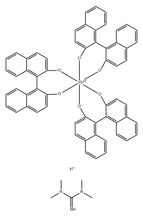 Tris[N,N,N,N-tetramethylguanidinium][tris(1S)-(1,1-binaphalene)-2,2-diolato]ytterbate Yb-HTMG-B Structure