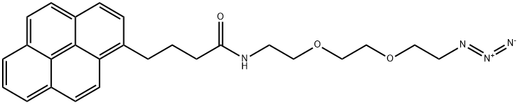 1-Pyrenebutyric acid-PEG2-azide Structure