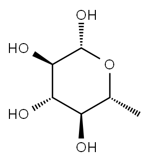 6-Deoxy-β-D-glucopyranose Structure