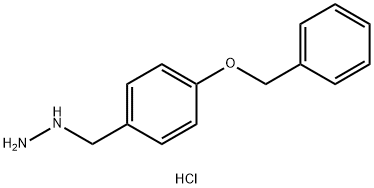 Hydrazine, [[4-(phenylmethoxy)phenyl]methyl]-, hydrochloride Structure