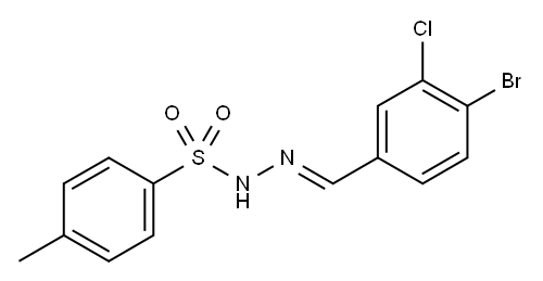 N'-(4-bromo-3-chlorobenzylidene)-4-methylbenzenesulfonohydrazide Structure